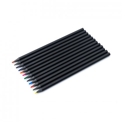 12ct BioFibre Colored Pencils w/Black Barrel